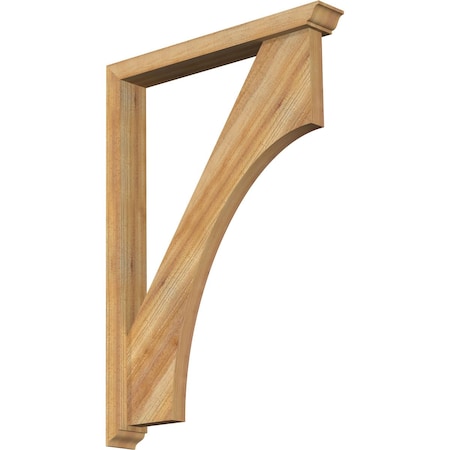 Westlake Traditional Rough Sawn Bracket W/ Offset Brace, Western Red Cedar, 4W X 28D X 40H